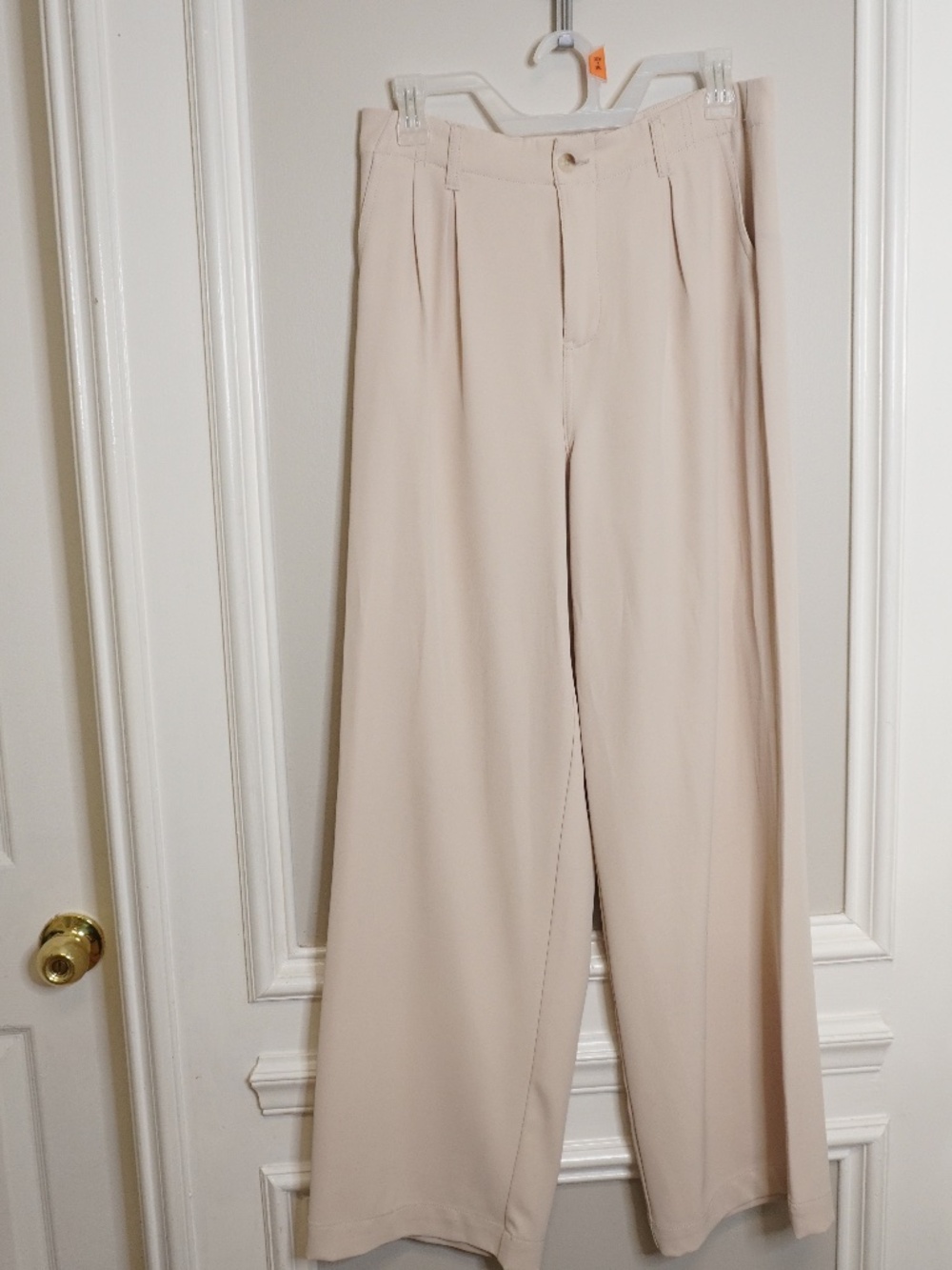 Rewash Wide Leg Crop Pant - Light Sand, Size 7/28